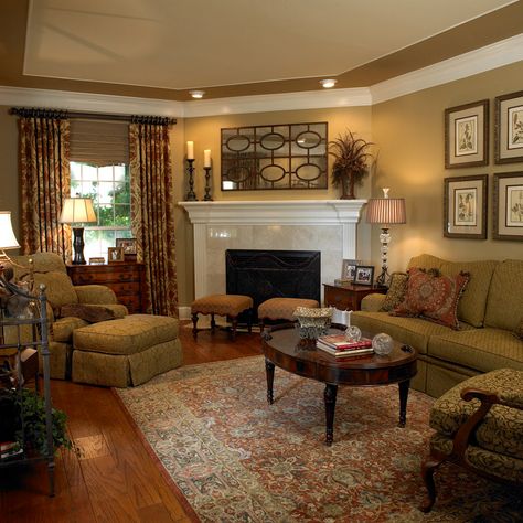 Formal Living Room - Traditional - Living Room - Austin - by Dawn Hearn Interior Design | Houzz Cozy Traditional Living Room, Traditional Living Room Furniture, Traditional Design Living Room, Furnitur Ruang Keluarga, Long Living Room, Sala Grande, Trendy Living Rooms, Living Room Remodel, Traditional Living