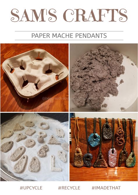 Paper Mache Jewelry, Papier Mache Jewelry, Brownie Guides, Recycled Paper Crafts, Making Paper Mache, Paper Mache Clay, Weekend Crafts, Paper Mache Art, Paper Mache Crafts