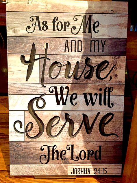 But as for me and my house, we will serve the Lord. Joshua 24:15 Barn Board Crafts, Barn Board Wall, Love Hugs, Barn Siding, Old Country Stores, Wood Barn, Board Wall, Barn Board, Diy Wood Signs