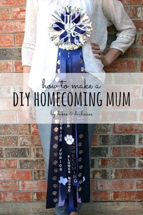 Ready for homecoming? Save money with this simple tutorial to make a DIY homecoming mum! It even includes lights! Homecoming Gaters, How To Make Mums, Cheer Sister Gifts, School Mums, Mum Making, Hoco Mums, Homecoming Football, Texas Mums, Pride Diy