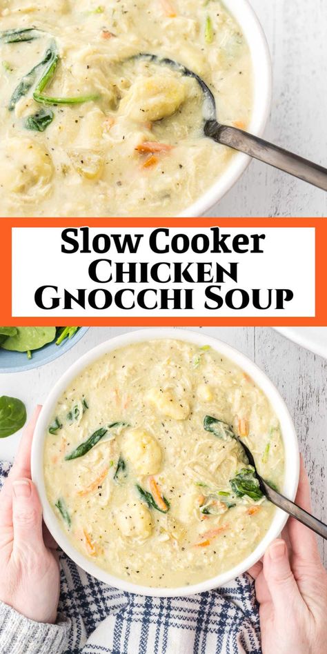 Olive Garden Chicken Gnocchi Soup Crockpot Reci, Crockpot Gnocchi Soup, Chicken Gnocchi Soup Crockpot, Slow Cooker Chicken Gnocchi Soup, Slow Cooker Chicken Gnocchi, Crockpot Chicken Gnocchi Soup, Soups Chicken, Ww Soup, Slow Cooker Soup Recipes