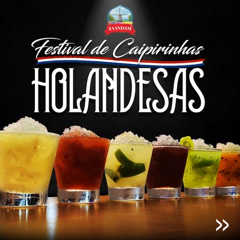 O FINAL DE SEMANA CHEGOU! 🤩🍹 Não tem como negar um bom drink, né? Melhor do que maratonar as tuas séries em casa é maratonar o incrível Festival de Caipirinhas da Cidade Zaandam! 🔥 O cardápio de Drinks é da Cidade Zaandam recheado de drink incríveis e sofisticados, não ia ser diferente no nosso Festival de Caipirinhas Holandesas! 😎 Prove as caipirinhas de Kiwi, Morango, Abacaxi, Maracujá, Limão e Frutas Vermelhas, pensadas especialmente para os amantes de uma boa caipirinha! Marca aí quem tu Kiwi, Shot Glass, Festival, Drinks, Tableware, Caipirinha