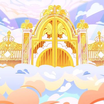 Hazbin Hotel Heaven Background, Heaven Hazbin Hotel, Hazbin Hotel Heaven, Hazbin Hotel Background, Hotel Background, Diy Crochet Flowers, Cool Backgrounds, Helluva Boss, Izuku Midoriya