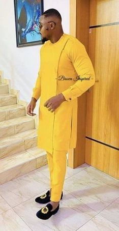 Formal Fitted Long Sleeve Agbada, Fitted Ankara Fabric Sets For Wedding, African Male Suits, Native Outfits, Latest African Wear For Men, African Wear For Men, Dashiki For Men, African Suit, Nigerian Men Fashion