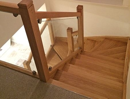 Turning Staircase, New Stair Treads, Oak Stair Treads, Winder Staircase, Hardwood Stair Treads, Winder Stairs, Staircase Manufacturers, Oak Staircase, Bespoke Staircases