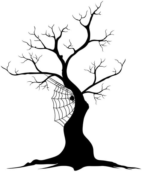 Halloween Branches, Branch Template, Tree Animated, Hairstyles For Oval Faces, Gallery Drawing, Trees Vector, Christmas Tree Silhouette, Tree Doodle, Halloween Layout