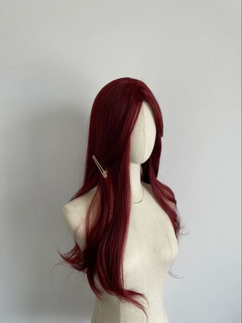 Crimson Hair Color, Crimson Red Hair, Crimson Hair, Hair Style Korea, Cosplay Hair, Hair Reference, Hair Inspo Color, How To Draw Hair, Trendy Hairstyles