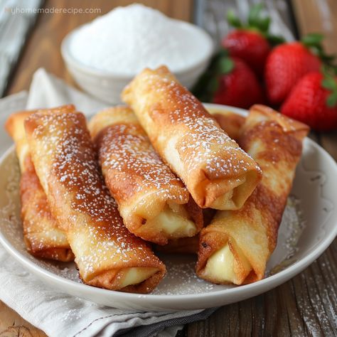 Cheesecake Egg Rolls Cheesecake Egg Rolls Recipe, Egg Roll Filling Recipes, Cheesecake Egg Rolls, Egg Roll Ingredients, Egg Roll Filling, Egg Rolls Recipe, Pineapple Delight, Rich Cheesecake, Chef Gordon