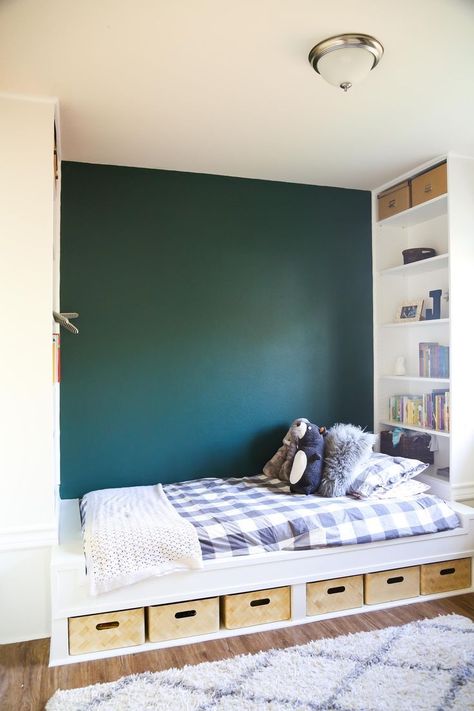 Bed Kind, Alcove Bed, Diy Storage Bed, Boys Shared Bedroom, Bookshelf Bed, Kids Beds With Storage, Sleeping Nook, Bed Nook, Ikea Bookcase