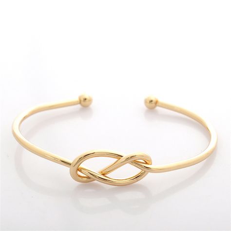 Chic Gold Jewelry With Butterfly Knot, Chain Knot Bracelet, Knot Bracelet Gold, Lovers Knot Jewelry, Chinese Knot Bracelet, Knitting Jewelry, Gold Knot Bracelet, Voucher Code, Knot Bangle