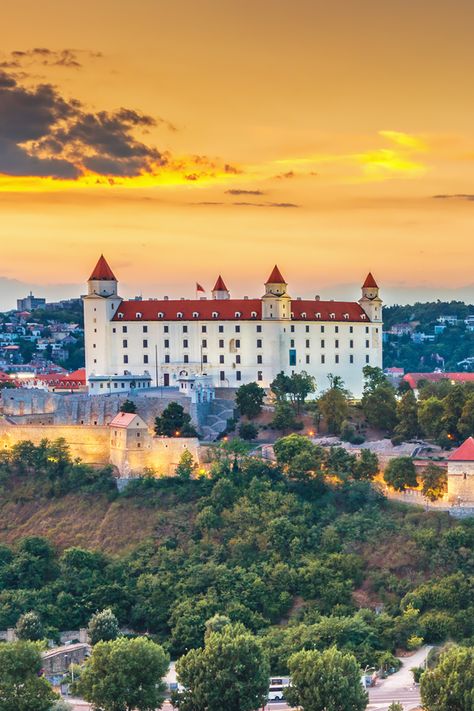 Travel to Slovakia's Bratislava Castle with #VikingCruises for the best views of the city #wanderlust #rivercruises #cruise #vacation #myvikingstory #architecture #baroque #europe #destinations #travelinspiration #international #summer # Bratislava Aesthetic, Architecture Baroque, Danube River Cruise, Viking Cruises Rivers, Viking Cruises, Cruise Europe, Bratislava Slovakia, Foreign Travel, Cruise Destinations