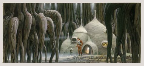 Lucas Museum, Ralph Mcquarrie, Star Wars Luke, Star Wars Luke Skywalker, Star Wars Trilogy, Star Wars Concept Art, Scene Art, Star Wars Episodes, Star Wars Universe