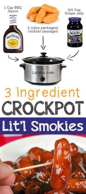 Cocktail Sausages, Cook Meat, Crock Pot Food, Grape Jelly, Crockpot Dishes, Easy Slow Cooker Recipes, Crock Pot Cooking, Slow Cooking, Appetizer Dips