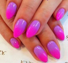 Purple Ombre Nails, Unghie Sfumate, Fab Nails, Purple Nail, Her Nails, Super Nails, Nail Envy, I Love Nails, Nail Polishes