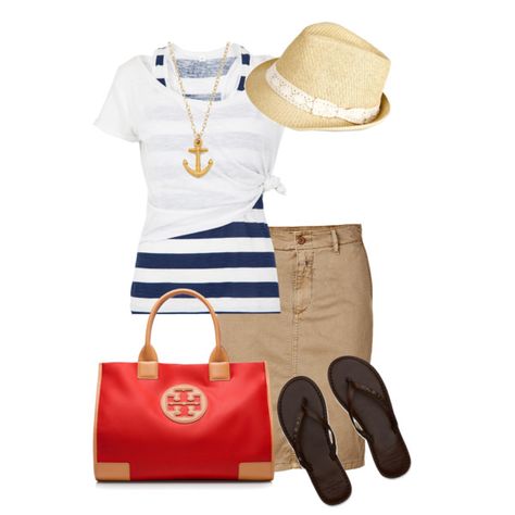 A fashion look from April 2013 featuring white crop tee, zipper pencil skirt and flats sandals. Browse and shop related looks. First Cruise, Nautical Chic, Pentecostal Fashion, Spring Fever, Fun Summer, Beach Fun, Beach Wear, Spring Summer Outfits, Helpful Tips