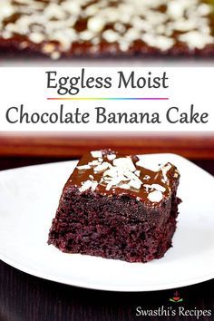 Eggless Chocolate Banana Bread, Best Easy Banana Bread, Eggless Banana Cake Recipe, Bananna Bread, Cake No Eggs, Licorice Cake, Baking Studio, Hebbars Kitchen, Wholesome Breakfast