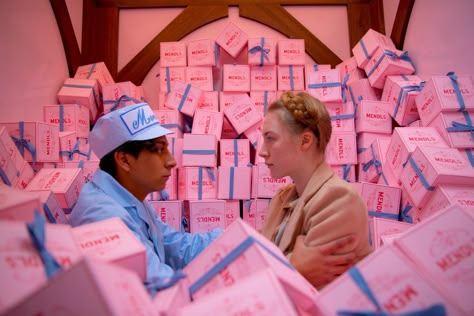 Wes Anderson Wes Anderson Color Palette, Tony Revolori, Wes Anderson Aesthetic, Color In Film, The Grand Budapest Hotel, Wes Anderson Movies, Wes Anderson Films, Isle Of Dogs, Audrey Tautou