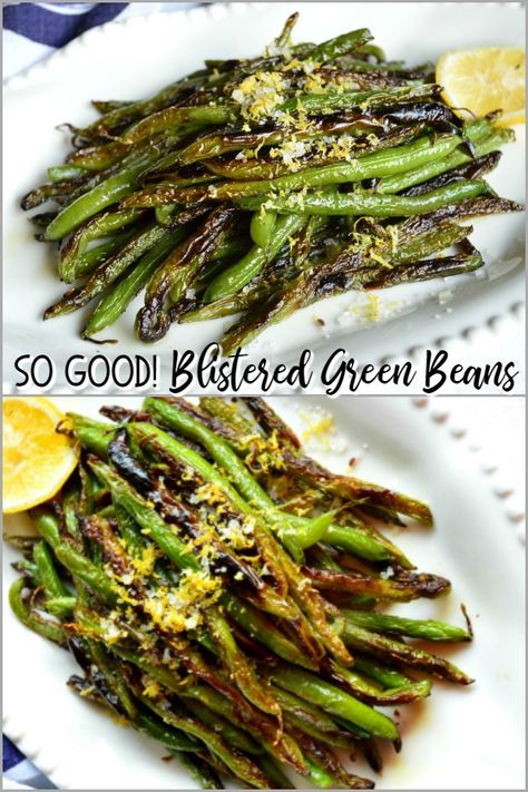 Braised Green Beans, Salt Grass Green Beans Recipe, Green Beans On Blackstone, Spanish Green Beans, Blackstone Vegetables, Blackstone Green Beans, Flash Fried Green Beans, Charred Green Beans, Pan Fried Green Beans Garlic