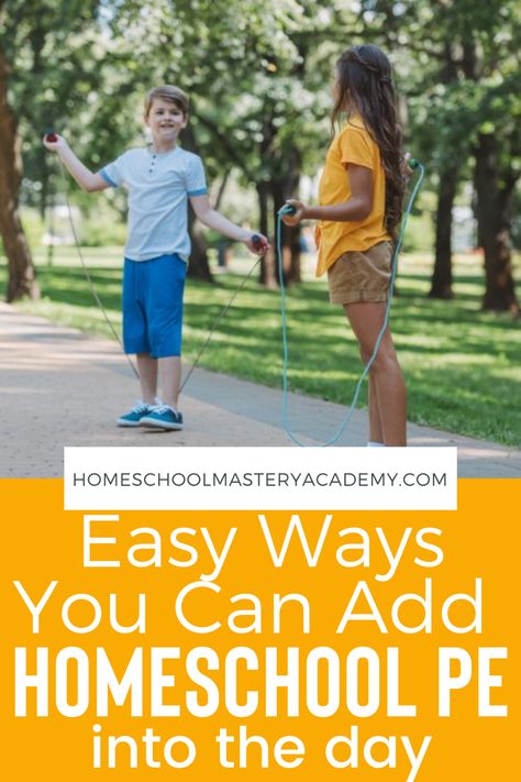 Physical Education doesn't require a gym full of kids. In fact, you can add homeschool PE into each day with simple activities at home. #homeschool #homeschoolpe #pe #peforkids Homeschool Advice, How To Start Homeschooling, Homeschool Encouragement, Homeschool Schedule, Homeschool Life, Homeschool Help, Homeschool Planning, Find Friends, Homeschool Organization