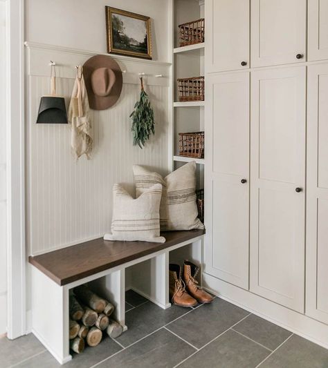 Blog Ideas For Hallways, Corner Mudroom, Colour Scheme Ideas, Oakstone Homes, Colonial Revival House, Mudroom Design, Hallway Ideas Entrance, Hallway Ideas Entrance Interior Design, Hallway Ideas Colour