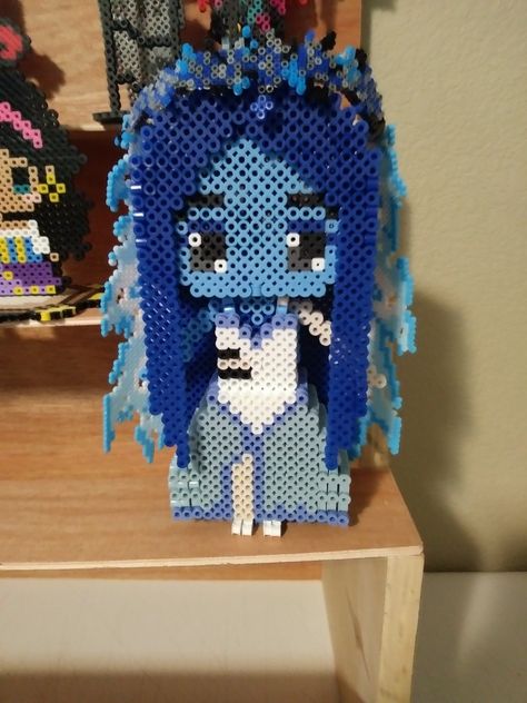 Corpse Bride Perler Beads, Corpse Bride Pixel Art, Coraline Perler Beads, Melt Beads Patterns, Hama Art, Modele Pixel Art, Easy Perler Beads Ideas, 3d Perler Bead, Hama Beads Design