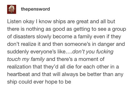 Found Family Prompts, Found Family Trope, Writing Humor, Found Family, Story Writing Prompts, Writing Memes, Dr Phil, Writing Inspiration Prompts, Writing Characters