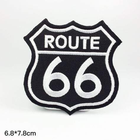 66 route 66 embroidery patch Embroidery patches patch Embroidered patch iron on patch sew on patch A140 Biker Vest Patches, Route 66 Sign, Badges Diy, Vest Patches, Bag Badges, Cool Patches, Custom Patches, Denim Patches, Clothing Patches