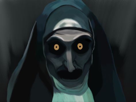 #valak #thenun #theconjuring #fanart #horror #horrorart #procreate #pin #share #digital #digitaldrawing #drawing #artist #digitalart #creative #drawingideas Valak Fanart, Valak The Conjuring Wallpaper, Conjuring Fanart, Conjuring Valak, The Nun Valak Fanart, The Nun Artwork, Conjuring 2, Funny Yearbook Quotes, The Nun Memes Funny