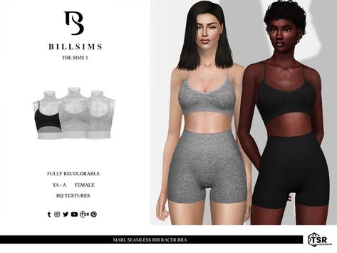 The Sims Resource - Marl Seamless Rib Racer Bra Ts3 Cc, Sims 3 Cc Finds, Denim Tunic, Suede Vest, Cc Sims, Sims 4 Clothing, Cc Finds, Sims 4 Cc, Sims 4 Custom Content