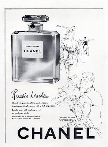 Chanel, Russia Leather Chanel Advertising, Chanel Perfumes, Chanel Book, Chanel Pins, Chanel No5, Chanel Aesthetic, Parfum Chanel, Perfume Ad, Perfume Reviews