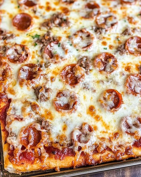 Easy Homemade Crazy Crust Pizza Jiffy Pizza Crust Mix Recipes, Crazy Crust Pizza Recipe, Crazy Crust Pizza, Crazy Pizza, Pizza Crust Recipe, How To Cook Ham, Crust Pizza, Vegan Sausage, Dairy Free Dessert