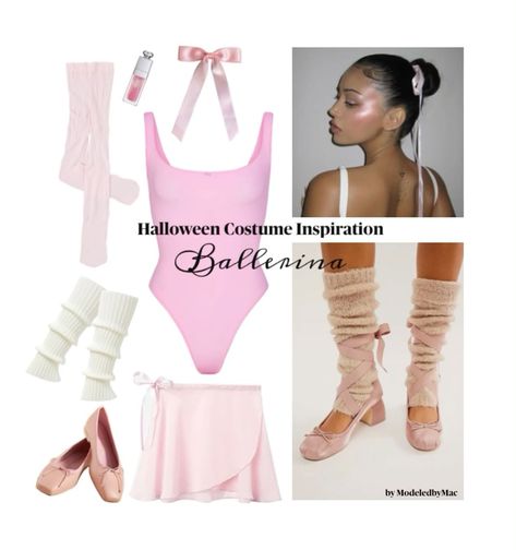 Diy Halloween Costumes Aesthetic, Ballerina Costume Aesthetic, Ballerina Halloween Costume College, Cute Girly Halloween Costumes, Cold Halloween Costumes, Halloween Costumes Ballerina, Ballet Halloween Costumes, Coquette Halloween Costume, Celeb Costumes