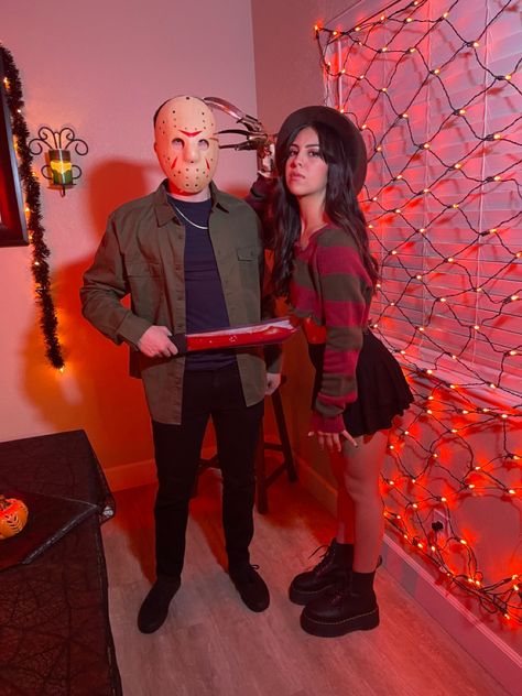 Freddy Vs Jason Costume, Jason Halloween Costume, Jason Costume, Freddy And Jason, Freddy Vs Jason, Boyfriend Photos, Halloween Costume, Halloween