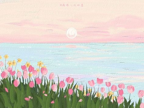 Cute Laptop Wallpaper, Desktop Wallpaper Art, Cute Desktop Wallpaper, Mac Wallpaper, Cute Pastel Wallpaper, Lukisan Cat Air, Macbook Wallpaper, Cute Patterns Wallpaper, Painting Wallpaper