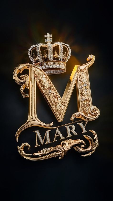 Mary Wallpaper, Beautiful Heart Images, Name Design Art, Birthday Personality, Lion Of Judah Jesus, Monogram Wallpaper, Letter Art Design, M Wallpaper, The Letter M