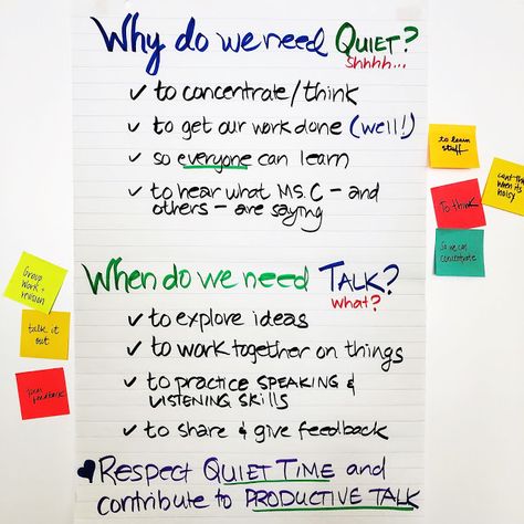 Lots of good ideas here!  Love the idea of a "chat break". Talkative Class Classroom Management, Classroom Engagement Strategies, Talkative Class, Talkative Students, Classroom Anchor Charts, Responsive Classroom, Stephen Covey, Class Management, Classroom Behavior