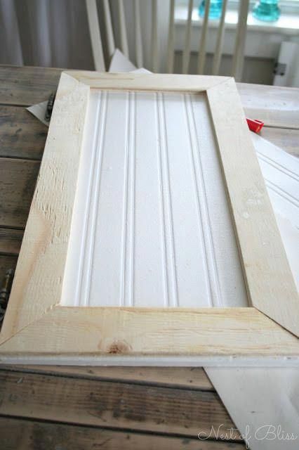 beadboard wallpaper -One day remodeling ideas -1 #remodelingideasdiy Cabinet Door Makeover, Bathroom Cabinet Makeover, Cabinet Makeover Diy, Diy Kitchen Cabinets Makeover, Beadboard Wallpaper, Bathroom Cabinets Diy, Door Makeover Diy, Cabinet Faces, House Simple