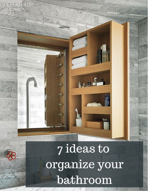 This custom medicine cabinets provides a convenient place to store towels, toiletries and toothbrushes. Get 7 ideas to organize your bathroom by clicking through this article. Loft Style Homes, Half Bathroom Remodel, Loft Stil, Bathroom Remodel Shower, 아파트 인테리어, Modern Loft, Bad Design, Shower Remodel, Loft Style