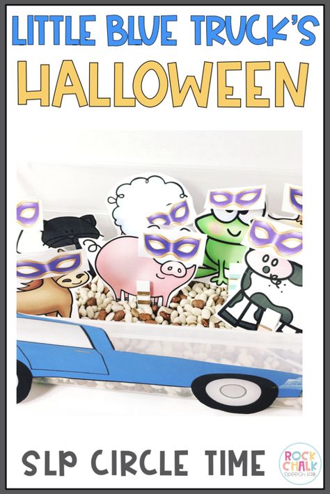 There are SO many great preschool read-alouds to choose from for Halloween, but one of my all-time favorites is Little Blue Truck’s Halloween! It’s a lift-the-flap book and has a truck and animals wearing costumes, so it’s pretty much a hit with everyone! I printed off pictures of each animal from the book, did a […] Little Blue Truck Halloween Activities, Halloween Prek Activities, Halloween Circle Time, Circle Time For Preschool, Truck Activities, Prek Halloween, Goodnight Gorilla, Preschool Farm, Halloween Vocabulary