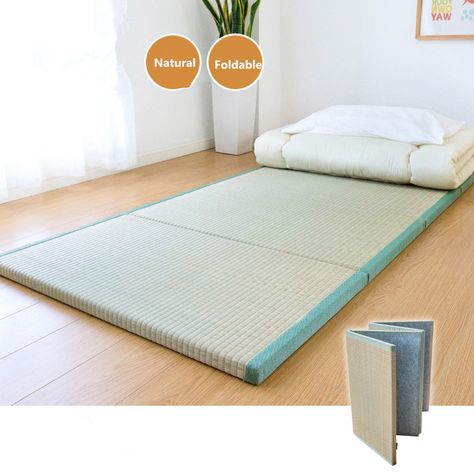 Tatami Futon, Tatami Bed, Cheap Mattress, Japanese Home Decor, Tatami Mat, Natural Flooring, Mattress On Floor, Sleep On The Floor, Sleeping Mat