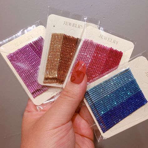 Glitter Hair Clips, Alat Makeup, Diy Hair Accessories Ribbon, Hair Tie Accessories, Jewelry Hair Accessories, Hair Accessories Collection, Hair Accessories Clips, Jewelry Hair, Girly Accessories