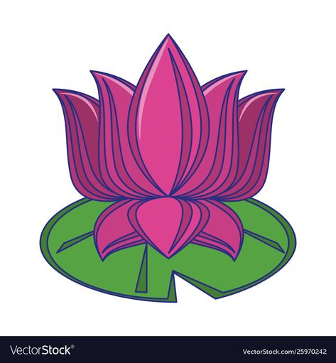 Lotus flower on leaf cartoon isolated blue lines Vector Image Leaf Cartoon, Styrofoam Art, Blue Lines, Blue Line, Lotus Flower, Png Images, Adobe Illustrator, Lotus, Vector Images