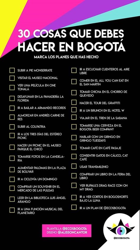 Cosas por hacer en Bogotá Things To Do In Bogota Colombia, Bogota Colombia Travel, Trip To Colombia, Travel Infographic, Colombia Travel, Airplane Travel, Koh Tao, I Want To Travel, Travel Board