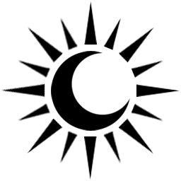 Sun and Moon Icon Sun And Moon Silhouette, Band Tattoo For Men, Simple Moon Design, Sun And Moon Icon, Eclipse Symbol, Binary Tattoo, Sun And Moon Symbol, Band Tattoo Designs For Men, Black Band Tattoo