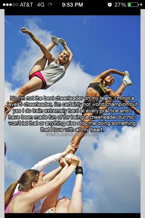 Cheer becomes life fast Cheerleading Stunting, Cheerleading Workouts, Cheer Flyer, Cheer Hacks, Cheerleading Quotes, Cheerleading Competition, School Cheerleading, Cheerleading Stunt, Gymnastics Quotes