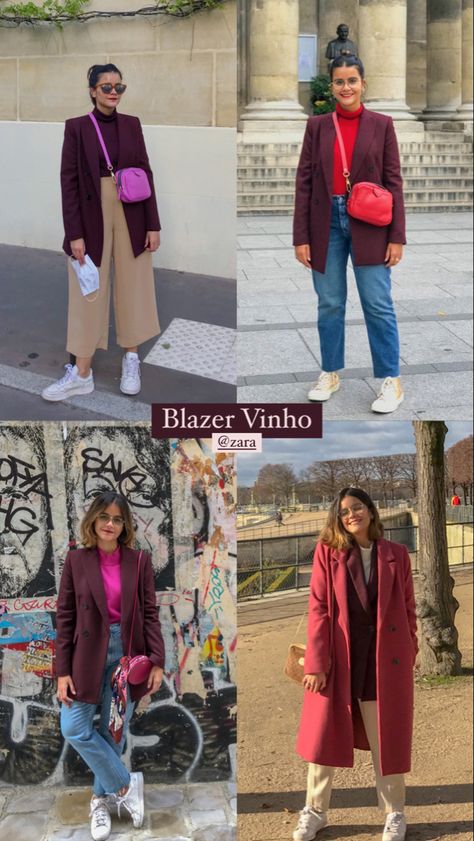 Color Block Blazer Outfit, Creative Style Outfits Inspiration, Hijab Winter Fashion, Transeasonal Outfits, Creative Style Outfits, Winter Color Pallet, Color Block Blazer, Winter Into Spring, Blazer Outfit