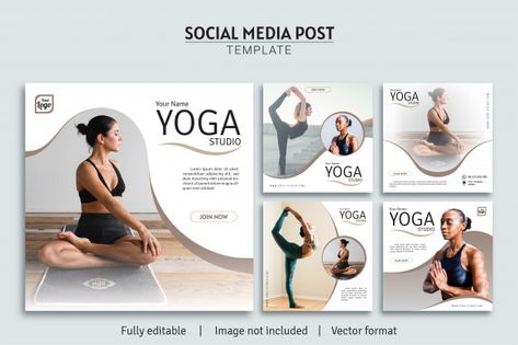 Yoga Profile, Yoga Web, Yoga Post, Skincare Template, Pilates Logo, Yoga Flyer, Gym Icon, Post Template Design, Woman Sport