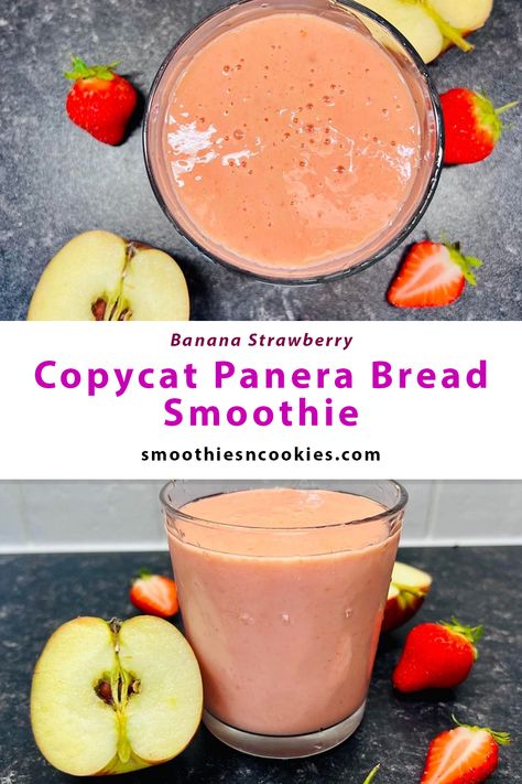 Copycat Panera Bread Smoothie Copycat Panera Smoothie, Panera Strawberry Banana Smoothie, Panera Strawberry Smoothie, Planet Smoothie Recipe, Panera Smoothie Recipe, Copycat Panera Bread, Copycat Panera, Smoothie Recipes Strawberry, Yogurt Smoothies