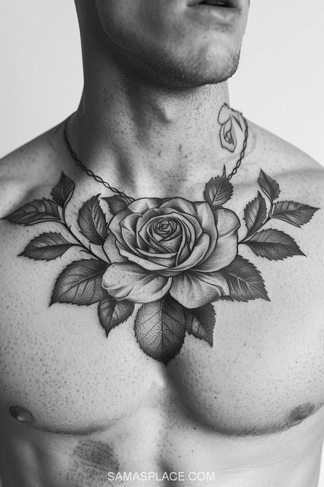 30+ Rose Tattoo Ideas For Men - Top List in 2024 Rose Tattoos Men, Rose Neck Tattoo Men, Men’s Rose Tattoo, Rose Tattoo Ideas For Men, Rose Tattoo Ideas, Tattoo Ideas For Men, Top List, Rose Tattoos, Rose Tattoo