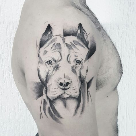 Diesel Tattoo, Gangsta Paradise, Pet Tattoos, Tattoo Trash, Pitbull Dogs, Dog Tattoo Ideas, Pitbull Tattoo, Color By Number Printable, Pitbull Art